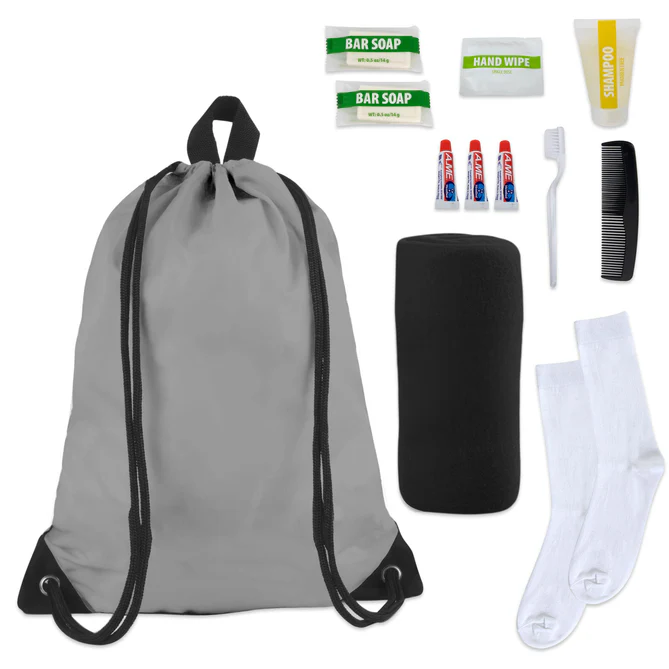 10-Piece Hygiene Kit With Drawstring Bag