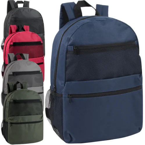 17-Inch Double Front Pocket Quality Backpack