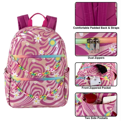 17-Inch Beautiful Rainbow Chain Backpack