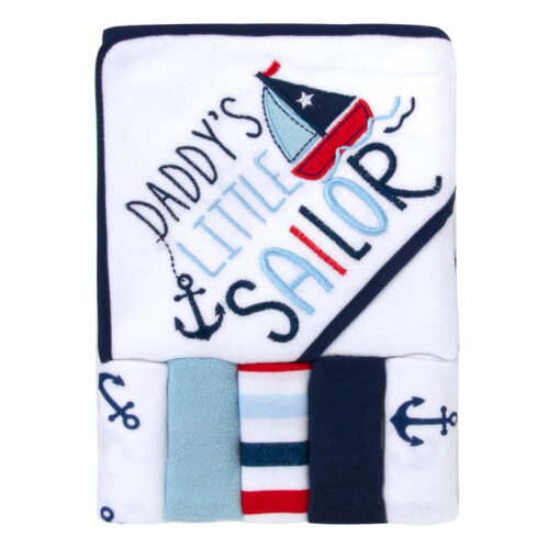 Unique Daddy's Little Sailor Baby Bath Set