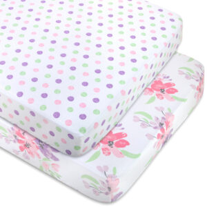 Adorable Floral Baby Crib Mattress Sheets
