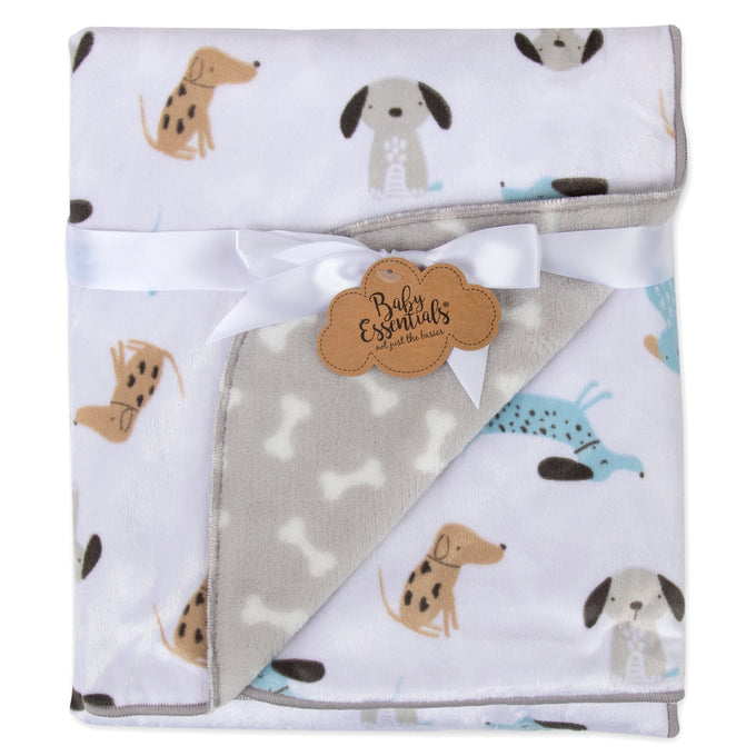 Puppy-Themed Baby Fleece Blanket