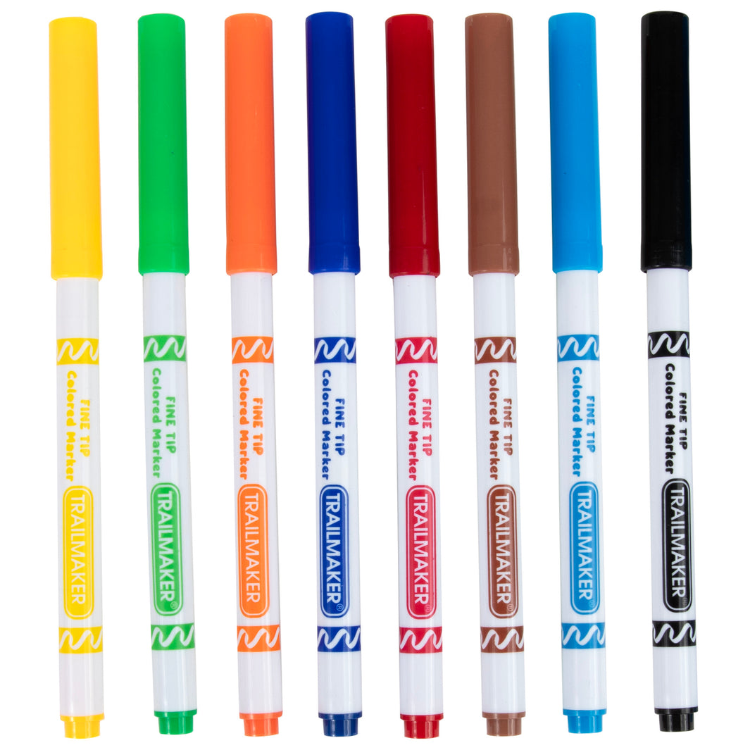 8-pack Fine Tip Markers