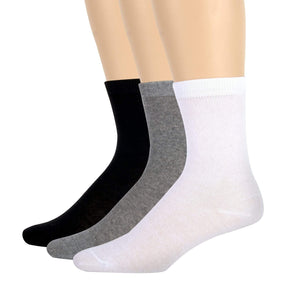 Women's solid crew socks