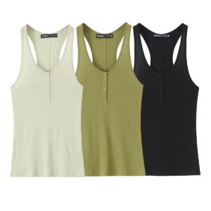 Women's U-neck Sleeveless T-shirt