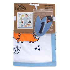 Blue Dinosaur Milestone Blanket