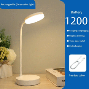USB Rechargeable Foldable Desk Lamp - 3-color 1200mAh