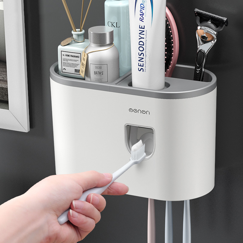 Automatic Toothpaste Dispenser/Toothbrush Holder